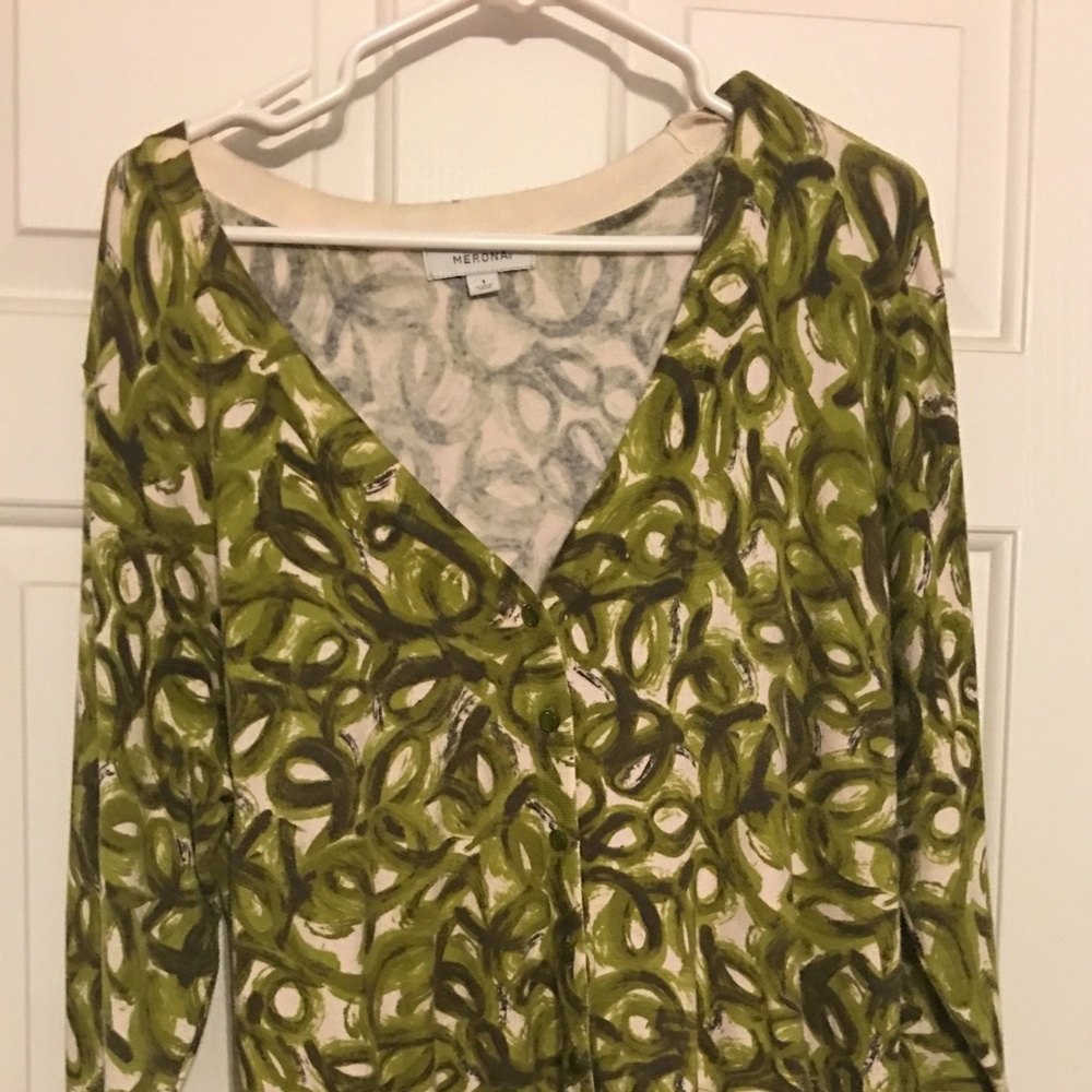 Green cardigan